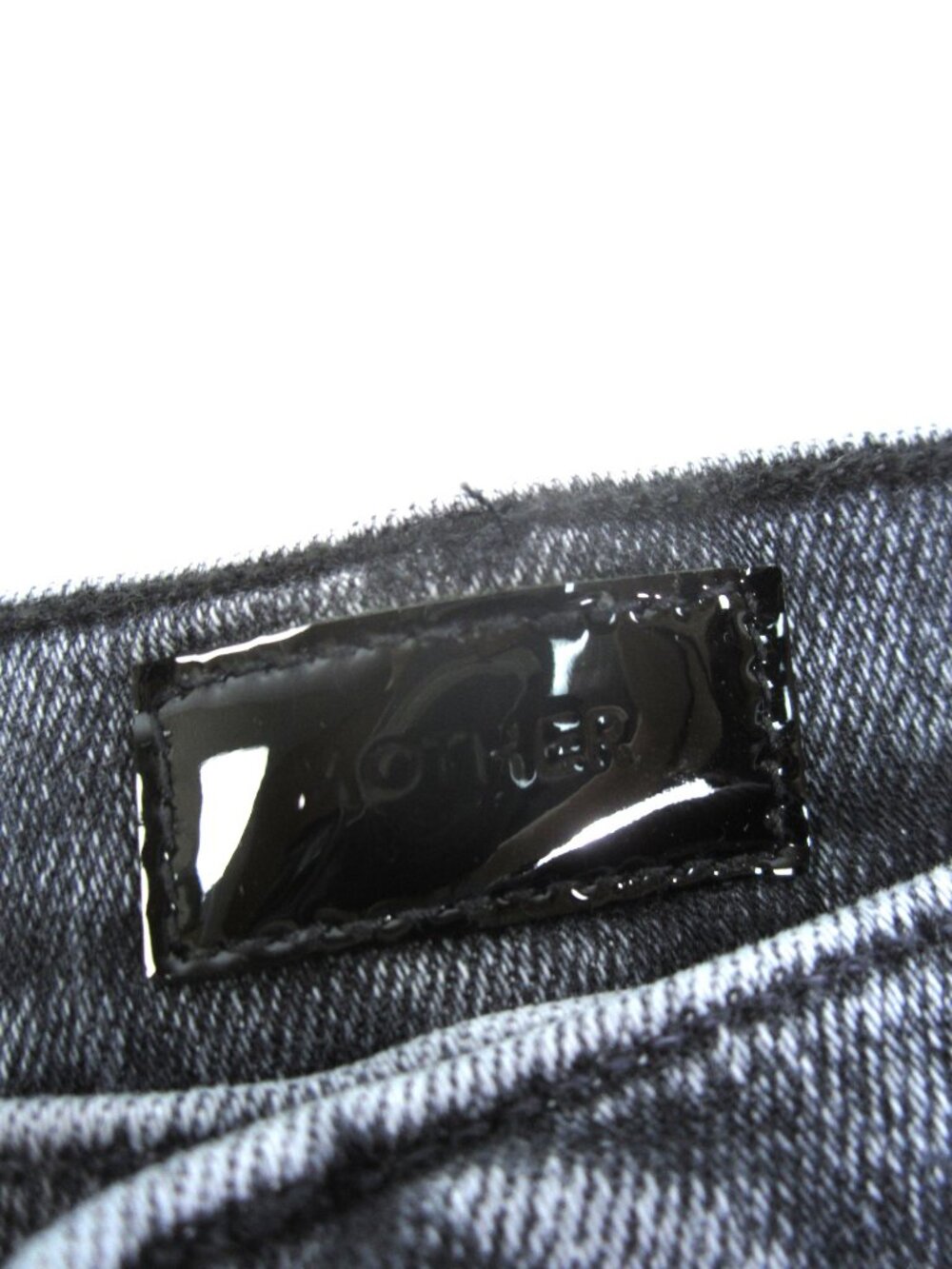 MOTHER 27 EUC The Insider Crop Step Fray Jeans Train Stops Gray Black Raw Hem - Picture 5 of 11